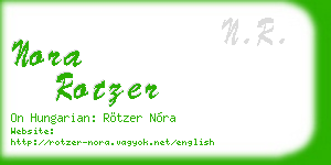 nora rotzer business card